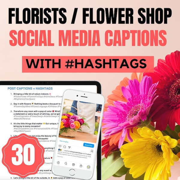 30 Florists Social Media Captions, Florists Social Media Content | Flower Shop Instagram Captions, Content Ideas For Floral Business