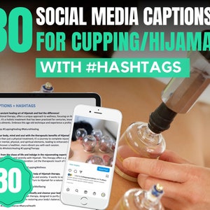 30 Social Media Captions for Hijama / Cupping Therapists With Hashtags | Social Media Content For Hijama | Content Ideas For Cupping