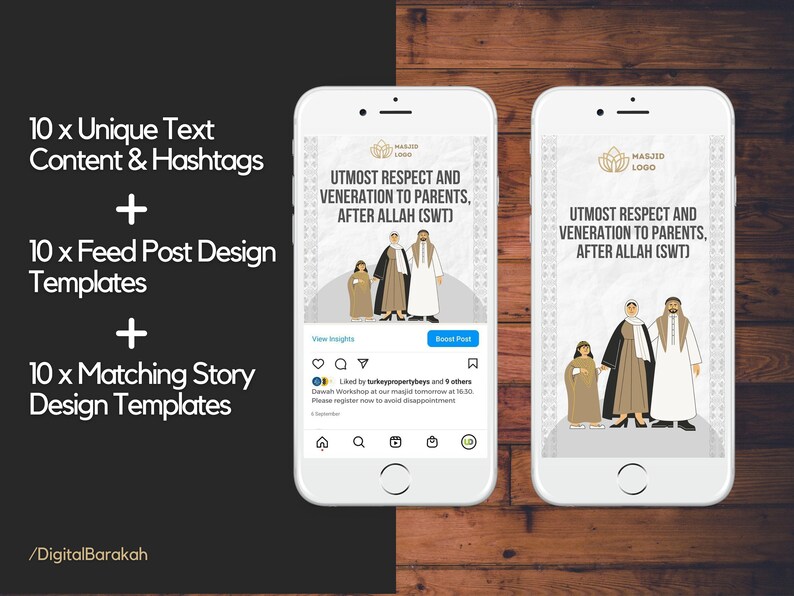 20 X Parents in Islam Social Media Designs Content Hashtags Islamic Social Media Content Ideas