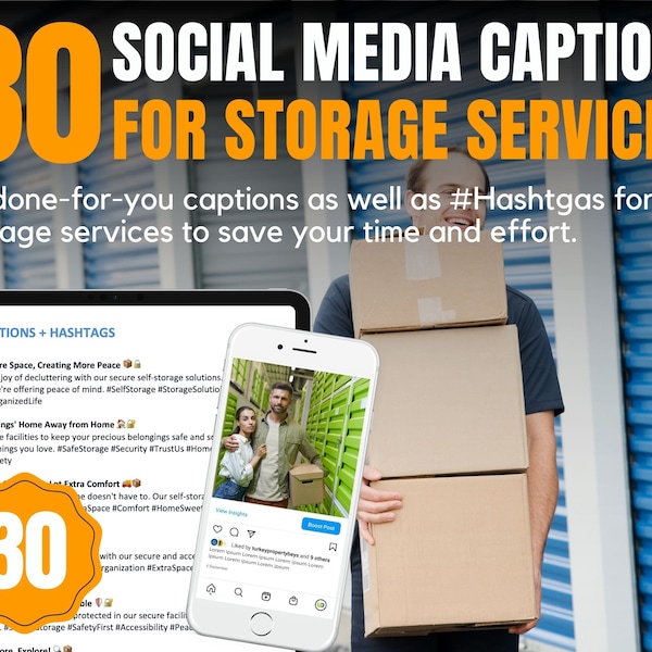 Social Media Captions for Self-Storages | Social Media For Self-Storage | Instagram Captions For Self Storage | Self Storage Captions