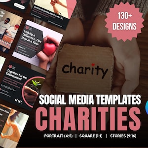 132 x Social Media Templates for Charities | Instagram Template Designs For Charity | Canva Templates For Charities,  Nonprofits and NGOs