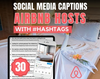 Social Media Captions für AirBnB-Gastgeber | Social Media für AirBnB-Unternehmen| Instagram Bildunterschriften für AirBnB-Besitzer | AirBnB Bildunterschriften