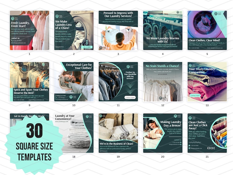 132 X Social Media Templates for Laundry Businesses | Instagram ...