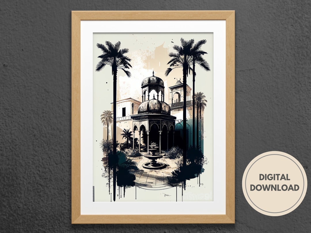 North African Architecture Digital Wall Art North African Digital Art