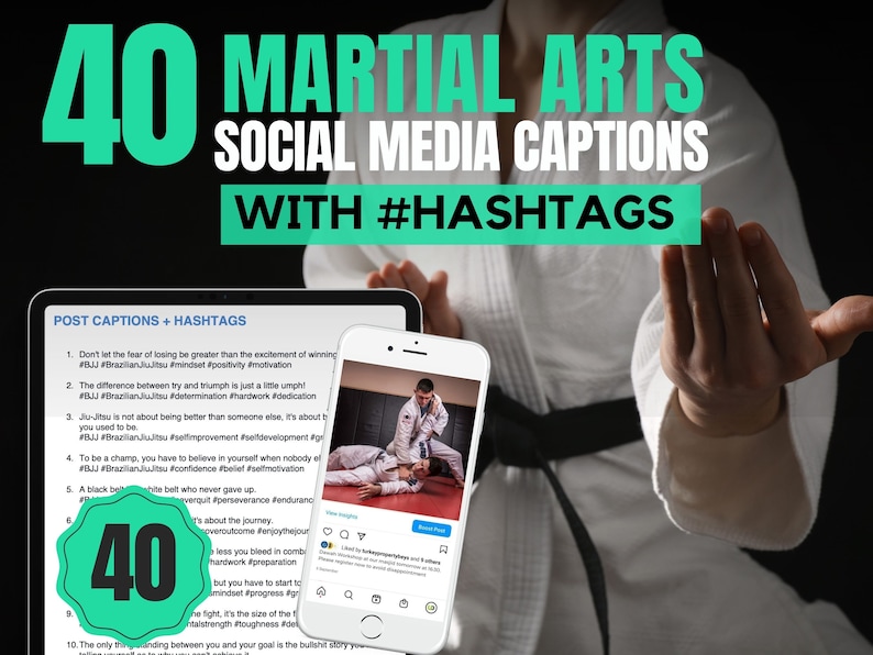 40 Social Media Captions for Martial Arts Clubs With Hashtags Etsy