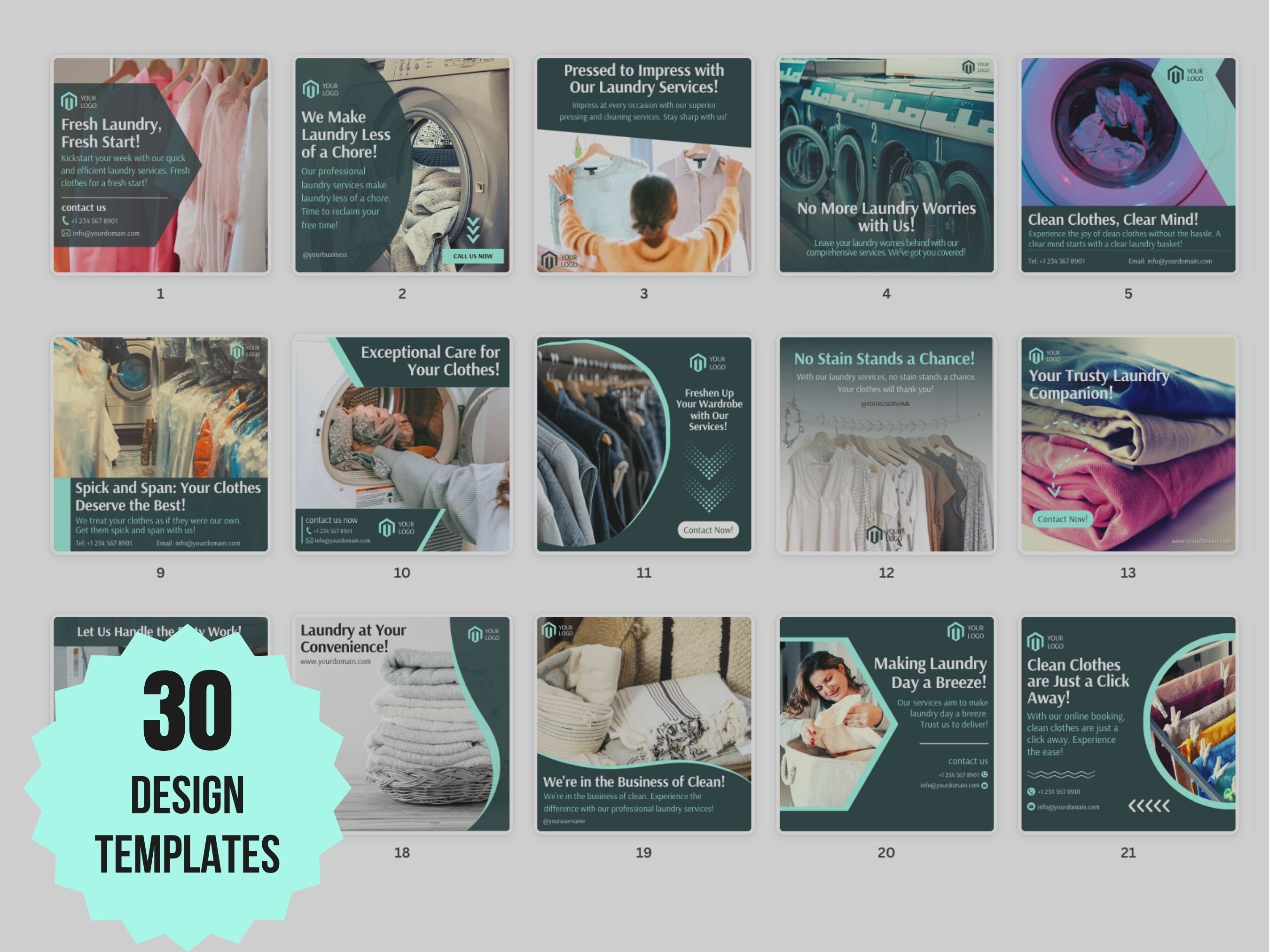 Social Media Templates for Laundry Businesses Instagram Template for Laundry Businesses Canva