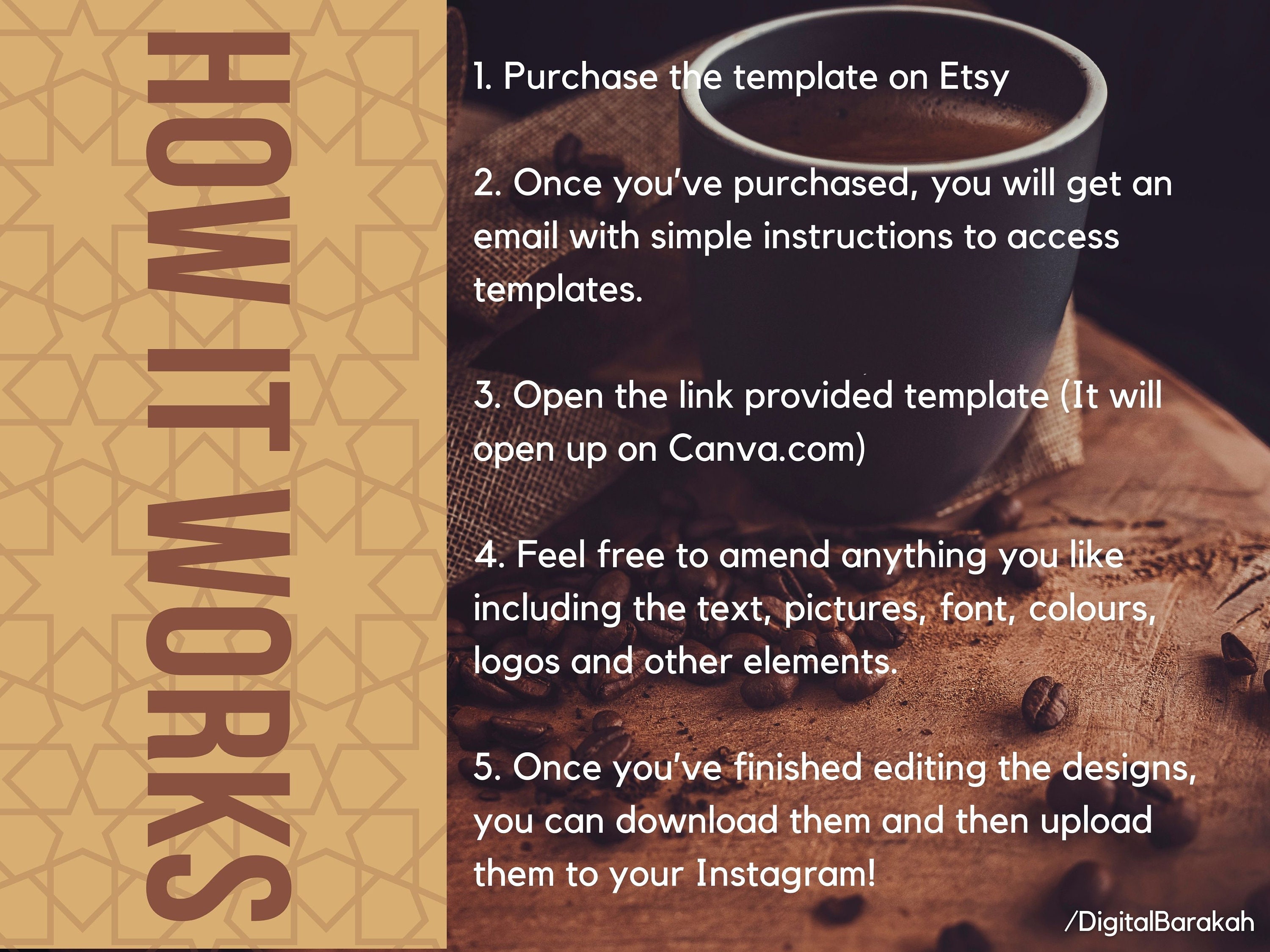 Social Media Templates for Cafes Content Hashtags 30 X Coffee Shop