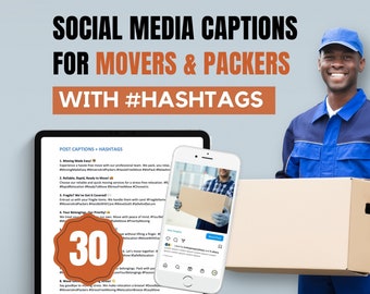 Social Media Captions for Movers & Packers | Social Media For Moving Company, Movers | Content Ideas For Moving Company | Instagram Captions
