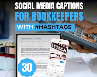 Social Media Captions for Bookkeepers | Social Media Content For Bookkeepers | Content Ideas For Bookkeeping Businesses | Post Ideas