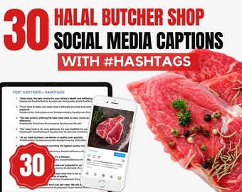 Social Media Captions For Halal Butchers | Social Media Content For Butchers | Butchers Instagram Captions, Content Ideas For Halal Butchers