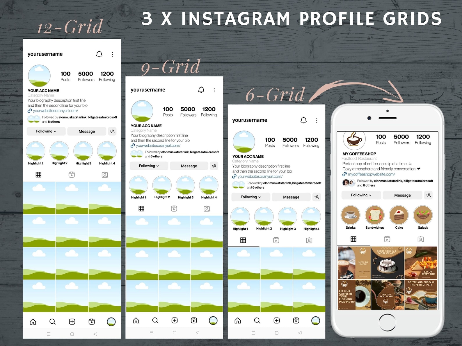 Instagram Mockup Templates | Ig Profile Mockup | Instagram Feed ...