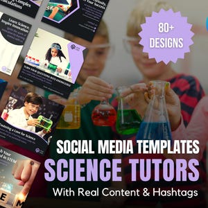 81 x Social Media Templates for Science Tutors | Instagram Templates For Science Tutors | Canva Templates For Science Tutors, Science Tutors