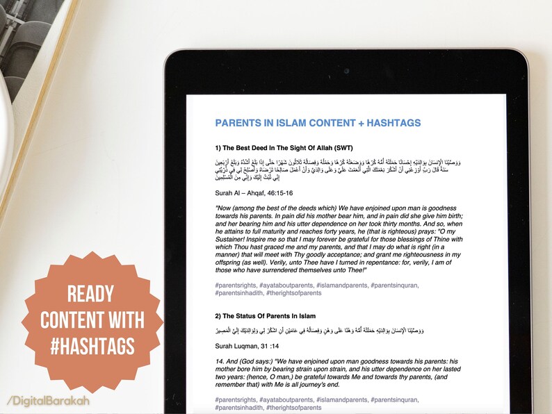 20 X Parents in Islam Social Media Designs Content Hashtags Islamic