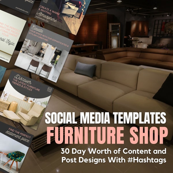 Social Media Templates for Furniture Shops | Instagram Template Designs For Furniture Shops | Canva Templates For Furniture Shop