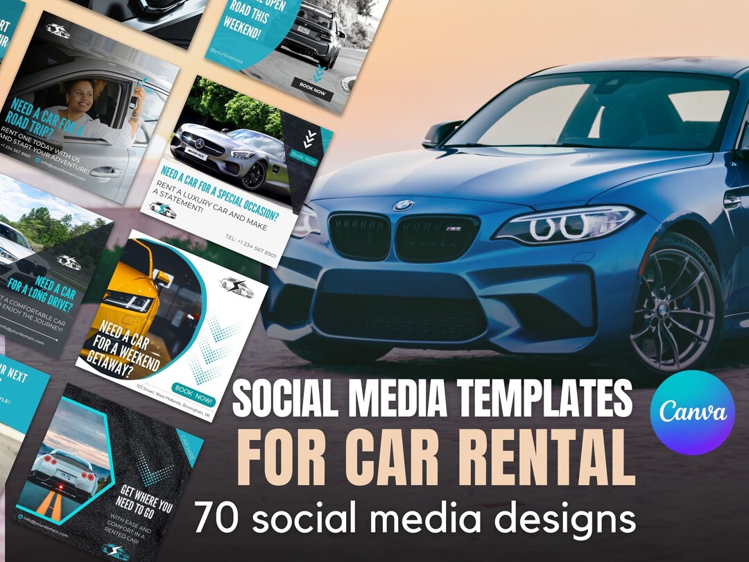 Car Rental Social Media Templates Content Hashtags Car Rental Instagram