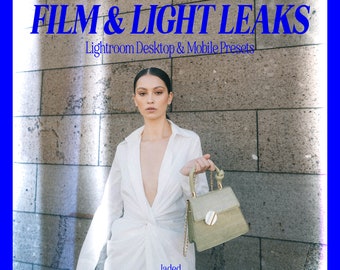 60 FILM & Light Leak Overlays Lightroom Presets, 35mm Film, Retro Presets, Desktop and Mobile Presets, Light Leaks, kodak portra presets