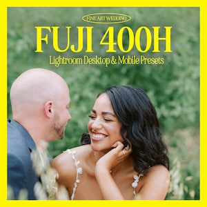 FILM Fuji 400h Inspired Lightroom Desktop and Mobile Presets, 35mm Film Presets, Wedding Photographer Presets