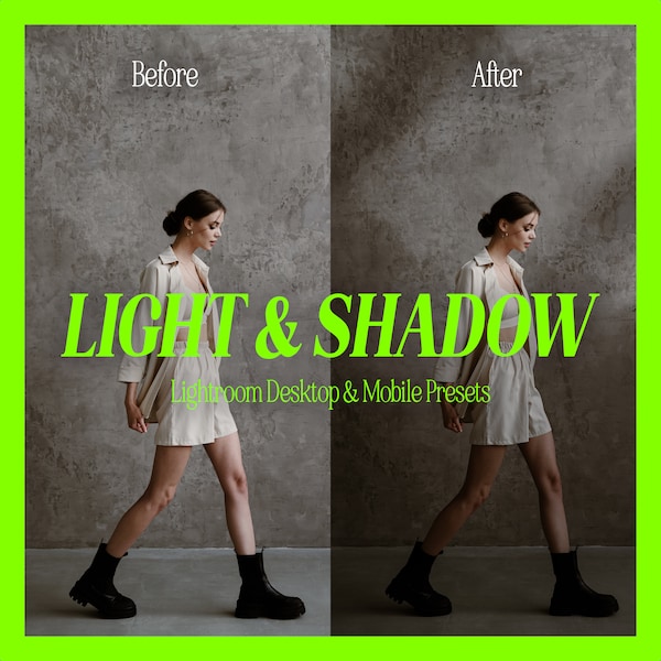20 Light and Shadow Photo Overlays Lightroom Presets, Sunlight Overlays, Desktop and Mobile Presets, Digital Background Effects