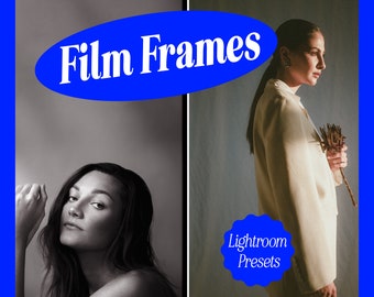 5 FILM Frame Overlays Lightroom Presets, 35mm Film, Desktop and Mobile Presets, Film Overlays, Film Presets