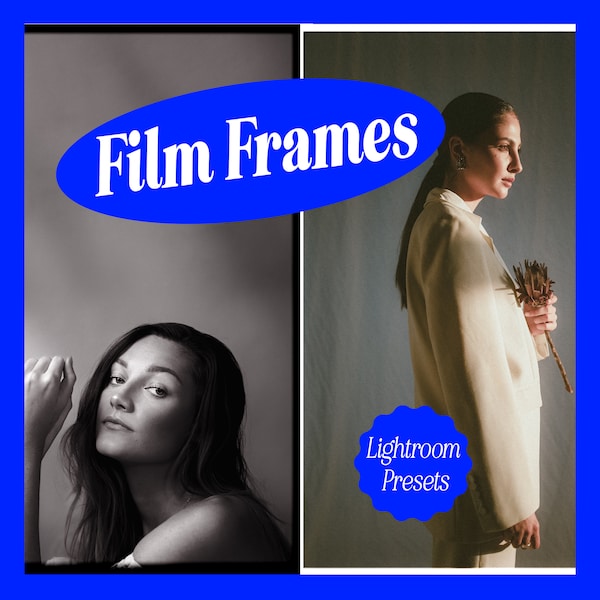 5 FILM Frame Overlays Lightroom Presets, 35mm Film, Desktop and Mobile Presets, Film Overlays, Film Presets