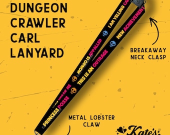 Dungeon Crawler Carl Phrases Lanyard | Work Accessory Badge Holder