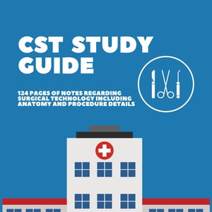 Surgical Tech Study Guide | CST | Scrub Tech Exam Study Guide | Surgical Technologist Study Guide | Surgical Tech Notes |  *Digital Download