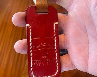 leather key chain with hidden money pocket!