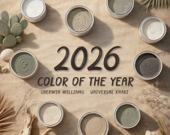 Sherwin Williams 2026 Color Of The Year, SW 6150 Universal Khaki, Home Paint Palette, (Digital)