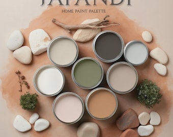 Japandi Home Paint Palette, Sherwin Williams, Whole House Paint Colors, Wabi Sabi Colours (Digital)