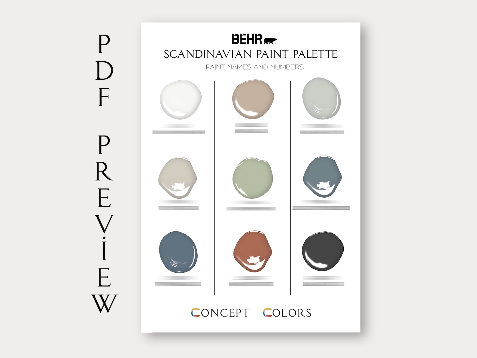Behr Scandinavian Paint Palette, Scandinavian Style Whole House Paint