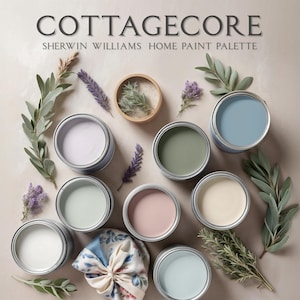 Cottagecore Paint Palette, Sherwin Williams, Whole Home Colors, Country Farmhouse, House Paint Colours (Digital)