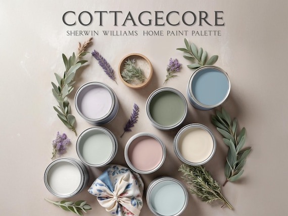 Cottagecore Paint Palette, Sherwin Williams, Whole Home Colors, Country Farmhouse, House Paint Colours (Digital)