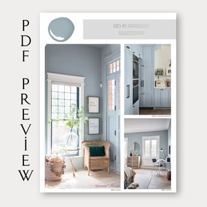 Coastal Beach Color Scheme, Behr, Whole House Paint Palette, Calm ...