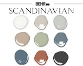 Scandinavian Paint Palette, Behr Color Scheme, Scandinavian Comfort Colors, Complementary Colours (Digital PDF)