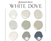 White Dove Coordinating Colors - Benjamin Moore, Whole House Paint, Natural Warm Colors (Digital Download)
