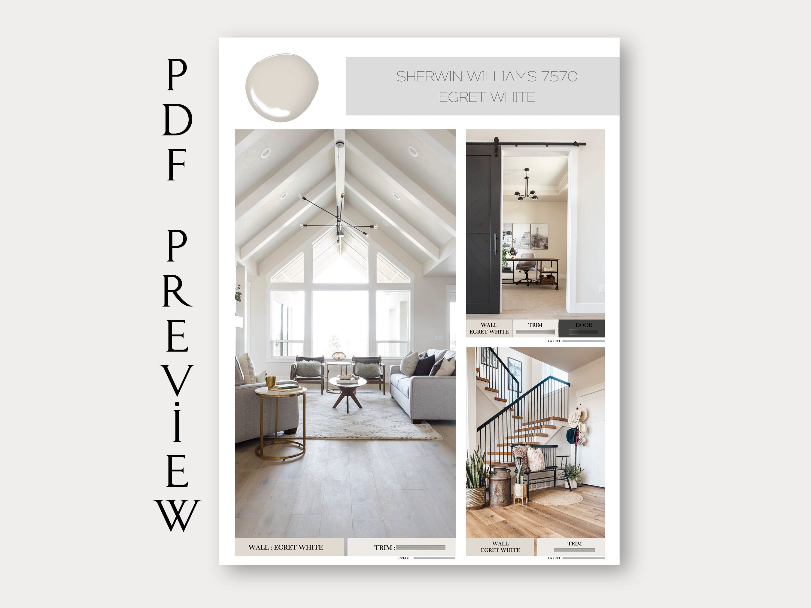 Egret White, Sherwin Williams, Modern Farmhouse, Home Paint Colors, Best  Neutral Paint Colors, Whole House Paint Colors, Farmhouse Paint - Etsy