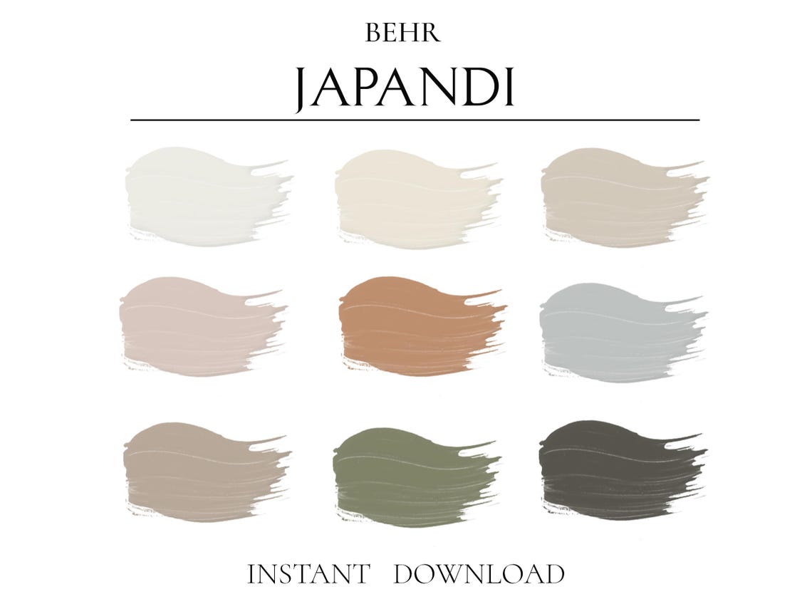 Behr, Japandi Style Home Paint Palette, Whole House Paint Colors