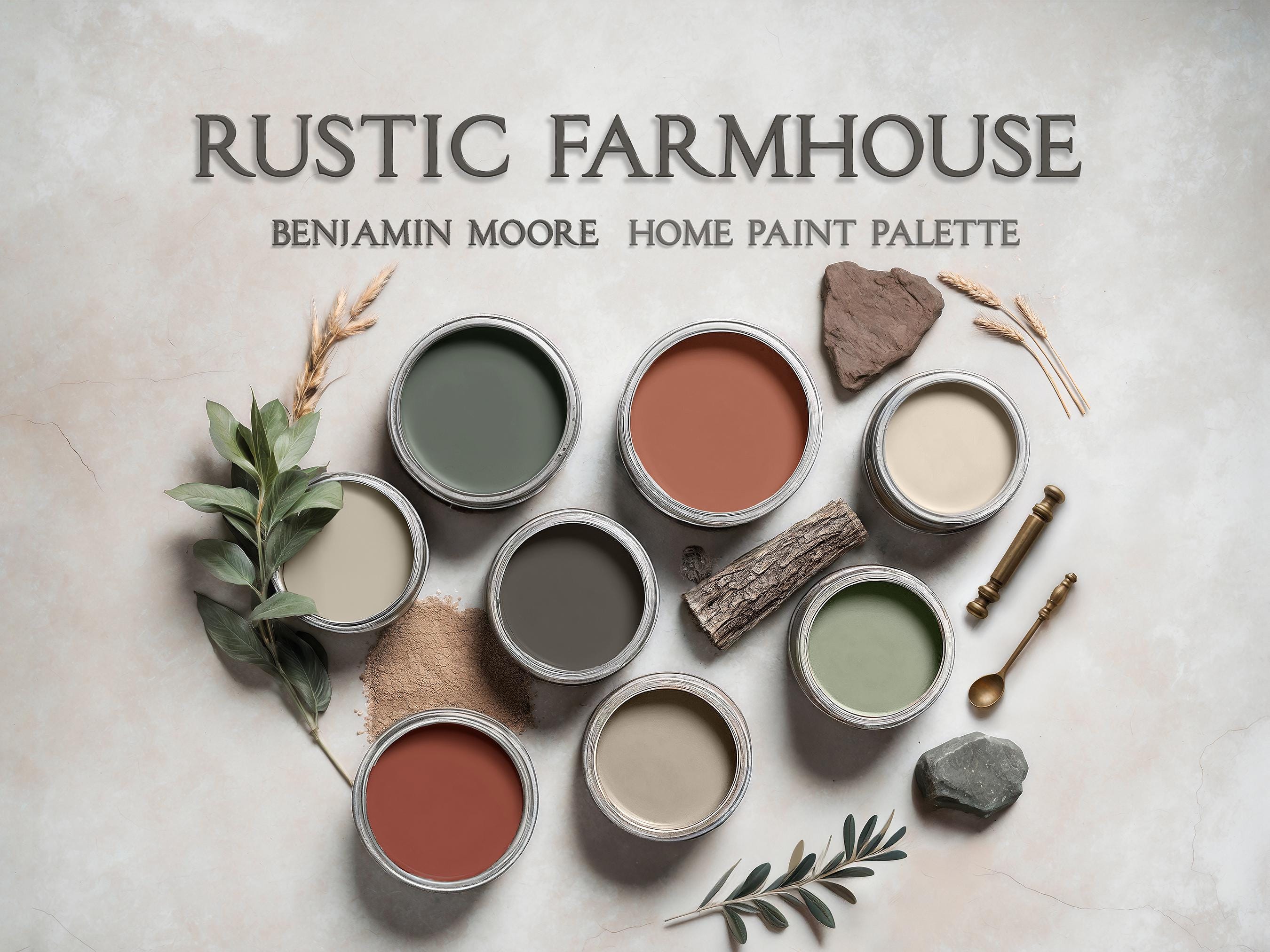 Rustic Farmhouse Home Paint Color Palette for Cozy House Decor ...