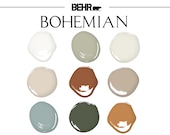 Boho Home Paint Palette, Behr Color Scheme, Whole House Paint Colors, Bohemian (Digital PDF)