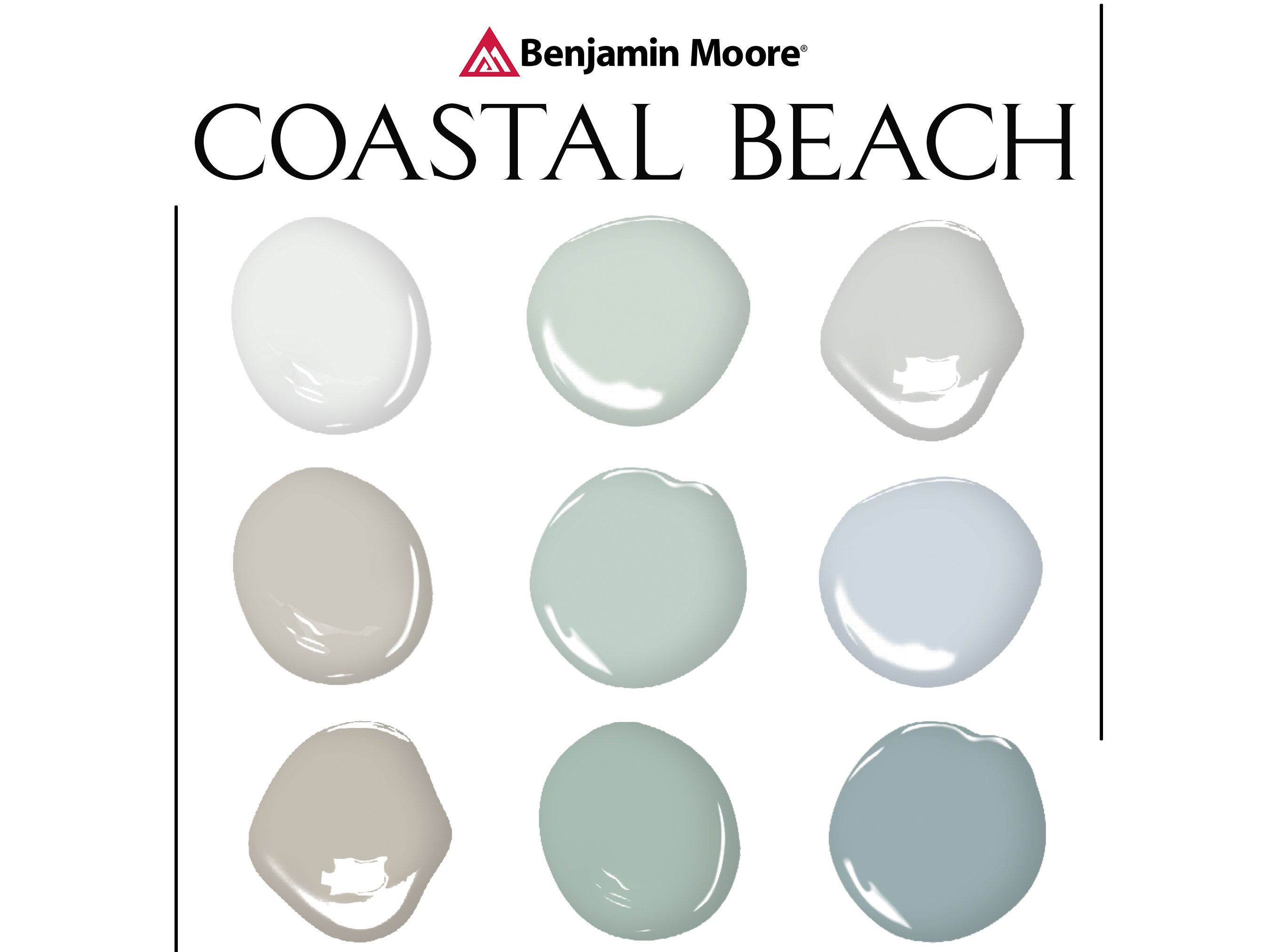 Benjamin Moore Coastal Beach Paint Palette Beach Review Etsy