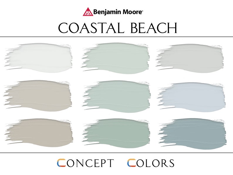 Benjamin Moore Coastal Beach Paint Palette Beach Review Etsy Canada