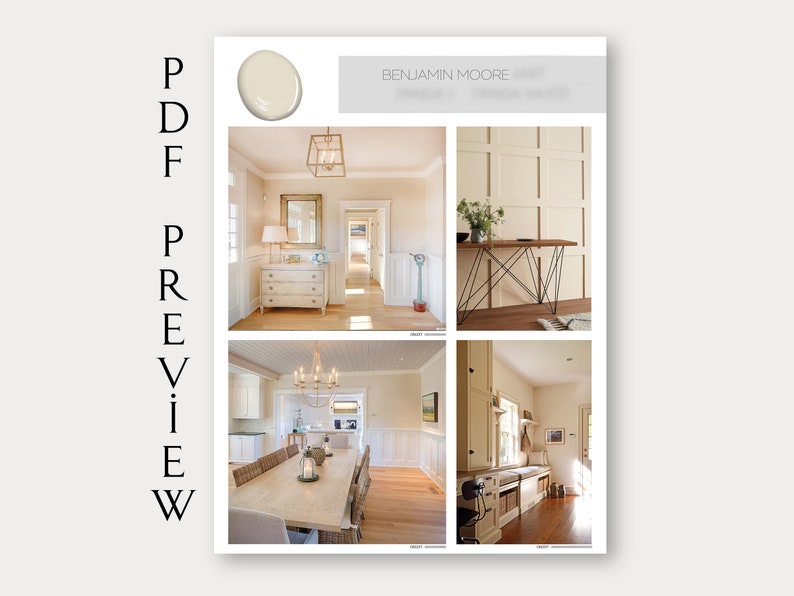 Benjamin Moore Cozy Neutral Home Color Palette 2022 Color of Etsy