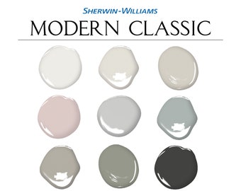 Sherwin Williams Modern Classic Home Paint Palette: Coordinating Colors, Interior House Paint (Digital Download)