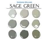 Sage Green Paint Palette - Sherwin Williams Color Scheme, Green Coordinating Colors (Digital PDF)