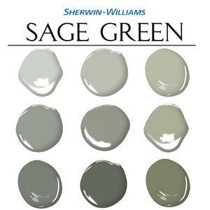 Sherwin Williams Clary Sage Palette, Sage Green Color Palette, Bestselling Green  Paint Colors, Complementary Whole House Paint Colors 