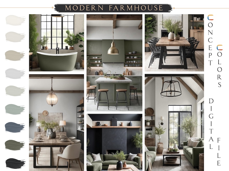 Benjamin Moore, Modern Farmhouse Paint Palette, Home Paint Colors ...