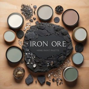 Sherwin Williams Iron Ore Palette, Iron Ore Kitchen Cabinets, Iron Ore Paint, Digital Download, Iron Ore Ceiling, Whole House Paint Colors