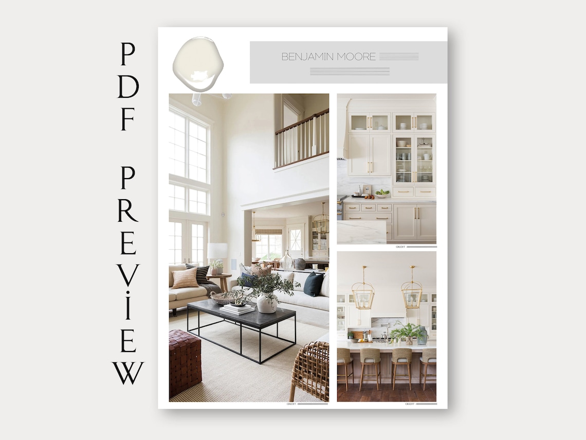 Benjamin Moore Swiss Coffee, Interior Paint Palette, Neutral Home Color Palette, Whole House