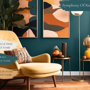Behr Mid Century Modern Paint Palette, Interior Color Scheme, Mid ...
