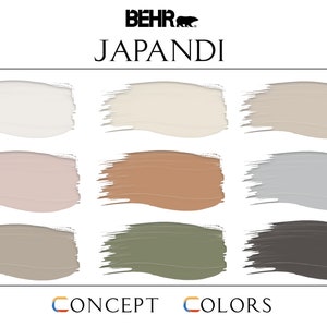 Japandi Style Home Paint Palette Behr Complementary Whole - Etsy Australia